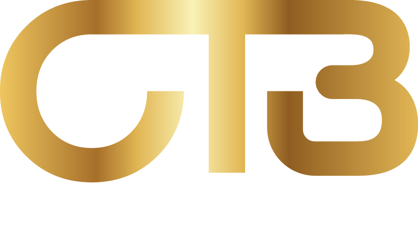 Logo OTB em dourado.
